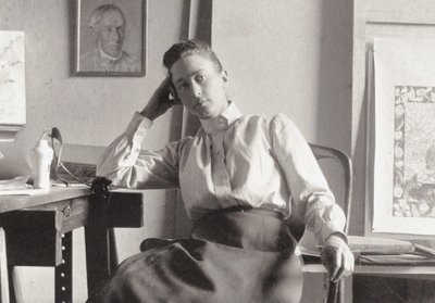 Hilma af Klint, Hamngatan, Stockholm, 1895 dolaylarındaki stüdyosunda. by Unbekannt