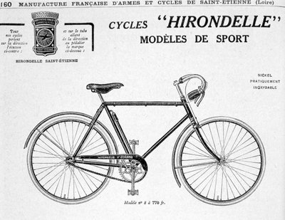 Hirondelle Saint Etienne, Bisiklet Turizmi Reklamı, 20. yüzyıl by Unbekannt