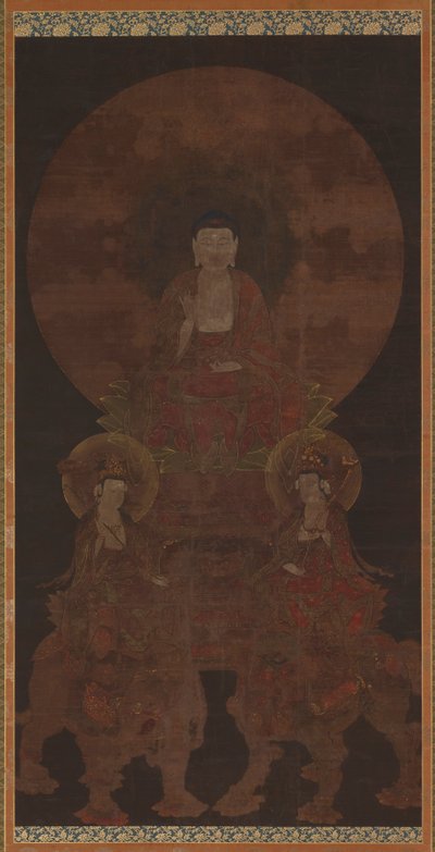 Bodhisattvas Fugen ile tarihi Buddha Shakyamuni..., Muromachi dönemi, 15. yüzyıl. by Unbekannt