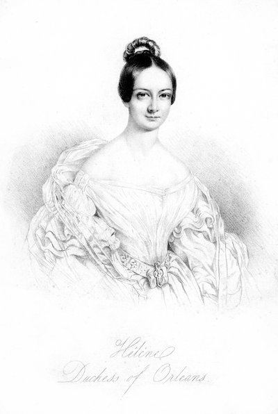 Mecklenburg-Schwerin'li Hélène, Orléans Düşesi 1814-1858, 19. yüzyıl by Unbekannt