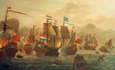 Hollanda-İngiliz deniz savaşı by Unbekannt