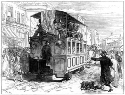 Atlı tramvay, Konstantinopolis, 1877 by Unbekannt