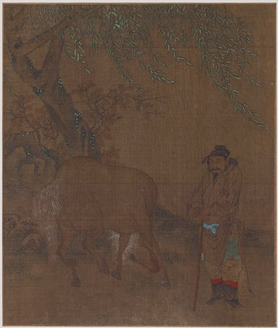 Bir Söğüt Altında At ve Damat, Muhtemelen Ming hanedanı, 1368-1644. by Unbekannt