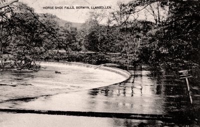 Horseshoe Şelalesi, Dee Nehri üzerinde, Llangollen, Galler, 20. yüzyılın başlarında by Unbekannt