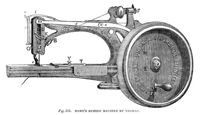 Howes Dikiş Makinesi, Thomas, 1866 by Unbekannt