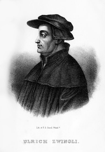Huldrych Zwingli, İsviçreli ilahiyatçı, 1854 by Unbekannt