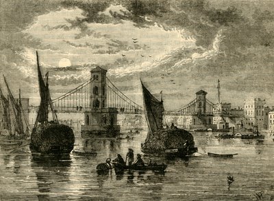 Hungerford Asma Köprüsü, 1850, 1881. by Unbekannt