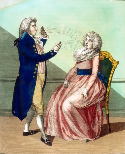 Bir hastayı büyüleyen hipnozcu, c1795 by Unbekannt