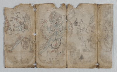 Tantrik Aydınlanmış Varlıkların İkonografik Çizimi verso, c. 1500. by Unbekannt