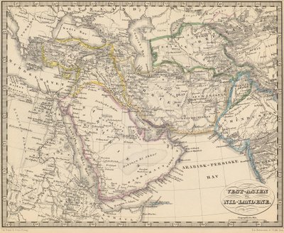 Yazarı bilinmeyen ve Chr. Steen & Søn tarafından yayınlanan Atlas of All Parts of the Earth (Dünyanın Tüm Parçaları Atlası) kitabından alınan çizim (Kopenhag, 1857) by Unbekannt