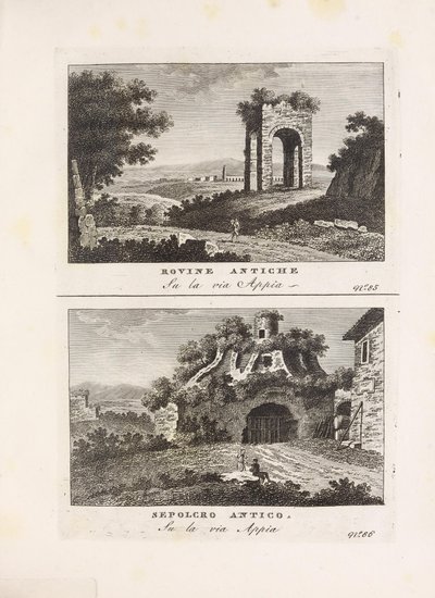 Illustrasjon hentet fra boken Antik ve modern manzaralar Roma şehrinin en ilginç manzaraları Venanzio Monaldini tarafından, Piazza di Spagna