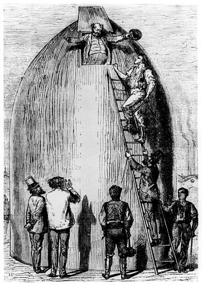 Dünyadan Ay'a Çizim, Jules Verne, 1865 by Unbekannt