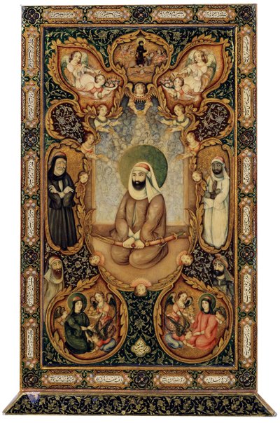 İmam Ali Ali bin Ebi Talib, oğulları Hasan ve Hüseyin ile birlikte, 1871. by Unbekannt