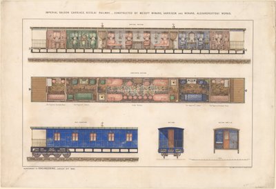 İmparatorluk salon vagonu, Nikolayevski demiryolu, 1868 by Unbekannt