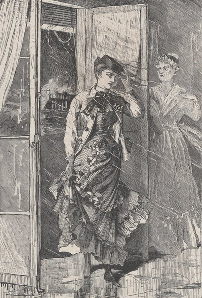 Bir Rüzgar, Yağmur ve Sprey Fırtınası Geldi - ve Portia The Galaxy, An Illustrated ..., Aralık 1869. by Unbekannt