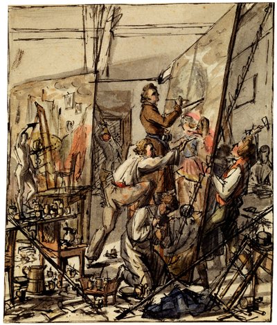 Bir Sanatçı Stüdyosunda, 1820'ler by Unbekannt