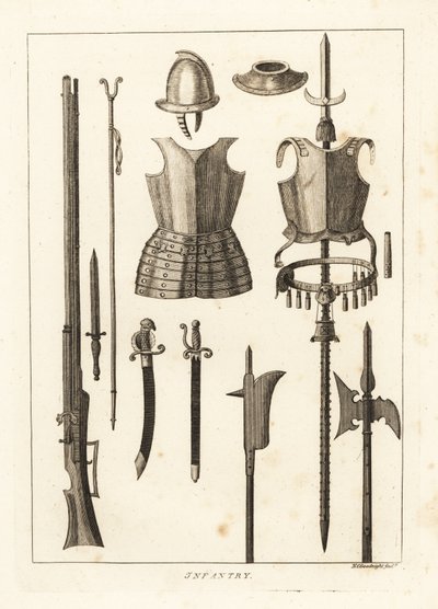 Piyade zırhı ve silahları by Unbekannt
