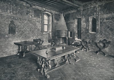 İç Mekan, Palazzo Davanzati - Geç 16. Yüzyıl Floransa Masası ile, 1928 by Unbekannt