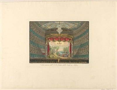 İç Görünüm, La Scala Tiyatrosu, Milano by Unbekannt