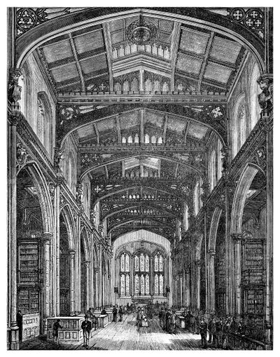Kütüphanenin İçi, Guildhall, Londra Şehri, 1886 by Unbekannt