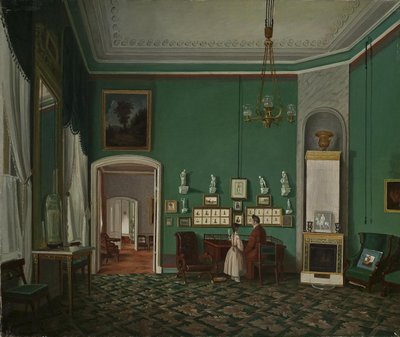 Enfilade ile iç mekan, 1830