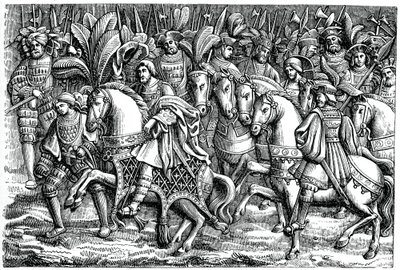 Francis I ve Henry VIII arasındaki röportaj, Field of the Cloth of Gold, 1520, 1870 by Unbekannt