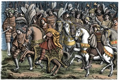 Francis I ve Henry VIII arasındaki röportaj, Field of the Cloth of Gold, 1520, 1870. by Unbekannt