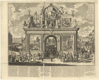 Yatırım planları: Harap hissedarların mezar yerine dikilen anıt kemer, 1720. by Unbekannt