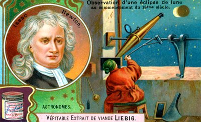 Isaac Newton, İngiliz matematikçi, astronom ve fizikçi, c1900 by Unbekannt