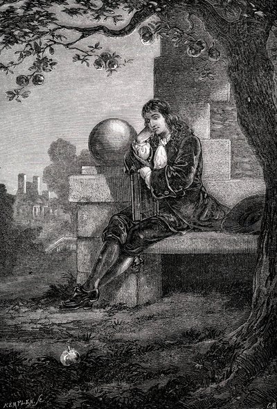 Isaac Newton, İngiliz bilim adamı ve matematikçi, 17. yüzyıl c1880 by Unbekannt