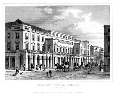 İtalyan Opera Binası, Haymarket, Westminster, Londra, 18. yüzyılın sonu - 19. yüzyılın başı by Unbekannt