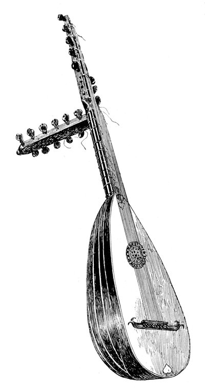 İtalyan theorbo, 16. yüzyıl, 1901 by Unbekannt
