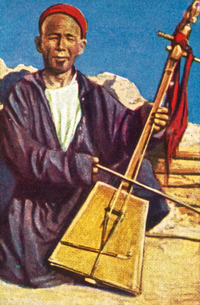 Gezici müzisyen, Moğolistan, c1928. by Unbekannt