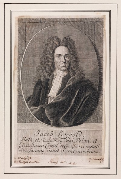 Jacob Leupold, Alman fizikçi ve makine mühendisi, c 1700 by Unbekannt
