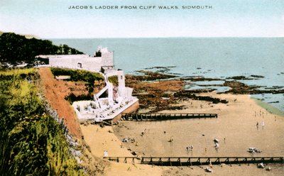 Jacobs Merdiveni, 20. yüzyılın başlarında Cliff Walks, Sidmouth, Devon