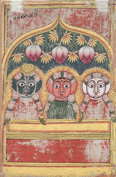 Bir Kemerde Jagannath, Subhadra ve Balarama, 18. Yüzyılda. by Unbekannt