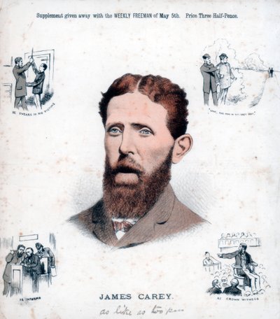 James Carey, İrlandalı Cumhuriyetçi ve muhbir, 1883 by Unbekannt
