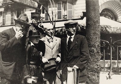 Jean Cocteau, Manuel Ortiz de Zárate, Henri-Pierre Roché, Marie Vassilieff, Max..., 1916. by Unbekannt