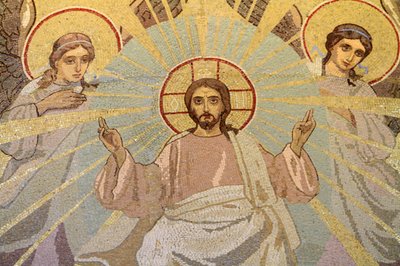 İsa Mesih. Dökülen Kan Üzerindeki Kurtarıcı Kilisesi veya Diriliş Kilisesi, Saint Petersburg, Rusya by Unbekannt