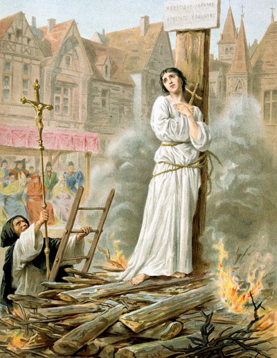 Joan of Arc c1412-1431, Orleans Hizmetçisi, Fransız vatansever ve şehit, 19. yüzyıl by Unbekannt