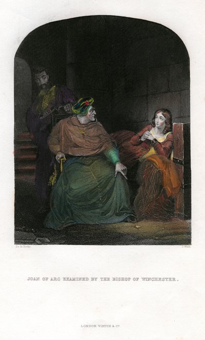 Joan of Arc, Winchester Piskoposu tarafından muayene edildi, 1431 by Unbekannt