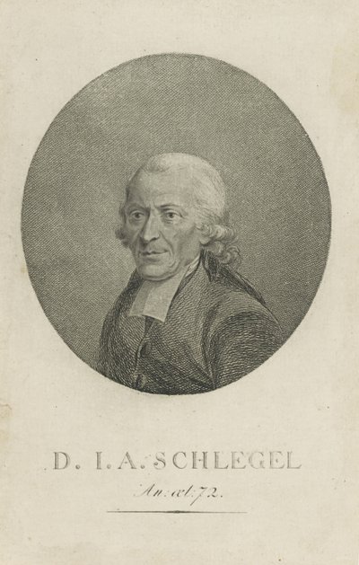 Johann Adolf Schlegel 1721-1793, c. 1800 by Unbekannt