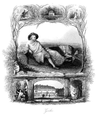 Johann Wolfgang von Goethe, Alman şair, oyun yazarı ve bilim adamı, 19. yüzyıl by Unbekannt