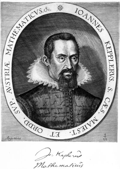 Johannes Kepler, Alman astronom ve fizikçi, c 1600 by Unbekannt