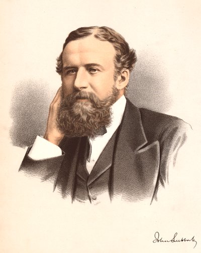 John Lubbock, ilk Baron Avebury, İngiliz bankacı, arkeolog, doğa bilimci ve politikacı, c1880 by Unbekannt