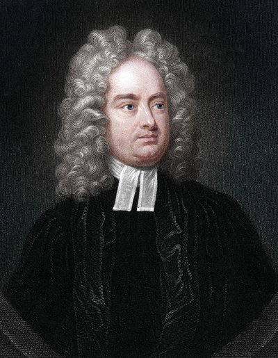 Jonathan Swift, İngiliz-İrlandalı din adamı, hicivci ve şair. by Unbekannt