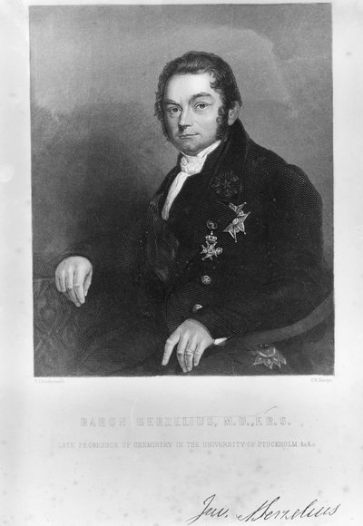 Jons Jacob Berzelius, İsveçli kimyager, 19. yüzyılın başlarında by Unbekannt