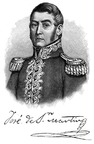 Jose de San Martin, 19. yüzyıl Arjantinli generali ve bağımsızlık lideri, 1901 by Unbekannt