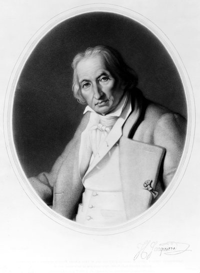 Joseph Marie Jacquard, Jakarlı dokuma tezgahının Fransız mucidi, c 1840 by Unbekannt