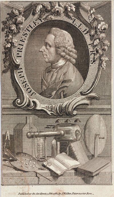 Joseph Priestley, İngiliz-Amerikalı ilahiyatçı ve kimyager by Unbekannt